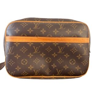 Louis Vuitton Reporter Brown Monogram Canvas Crossbody Bag